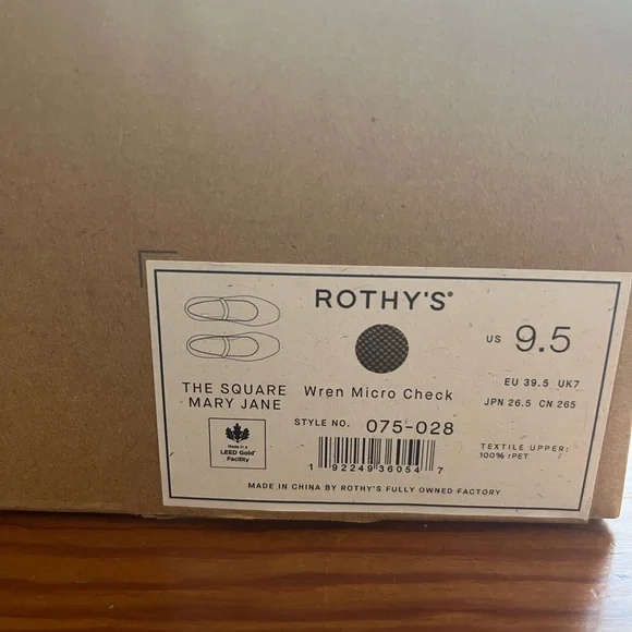 Rothy's Black and Cream Checkered Loafers - Picture 4 of 6